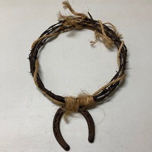 Barbed wire wreath